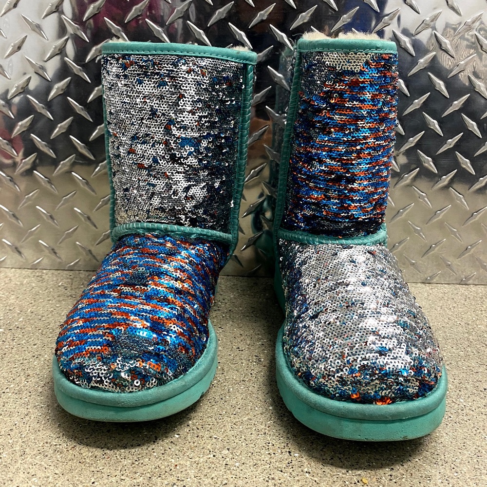 Turquoise Sequence Ugg Boots